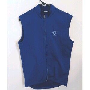 Pearl Izumi Fleece Vest Men’s Large Blue  Cycling Jersey Knit Running Full Zip